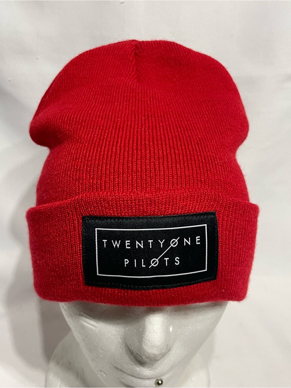 Adult One Size Red Twenty-One Pilots Beanie Like New!